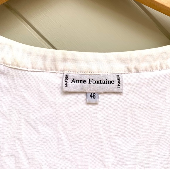 Anne Fontaine Square-Neck Textured Top - Picture 2 of 5